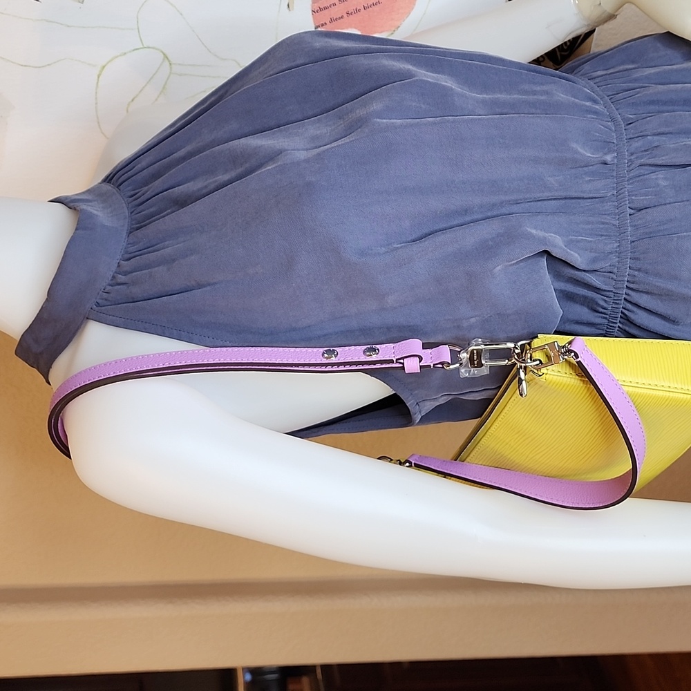 BNEW UNUSED LOUIS VUITTON LV MARELLINI EPI LILAS PROVENCE LILAC PURPLE STRAP